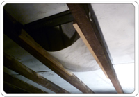 Air input vents installed in the loft 