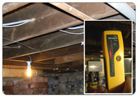 Timbers showing high levels of moisture